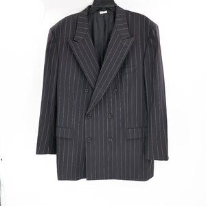 Vintage Brioni sport coat Mens 46R Double breasted peak lapel wool Pinstripe